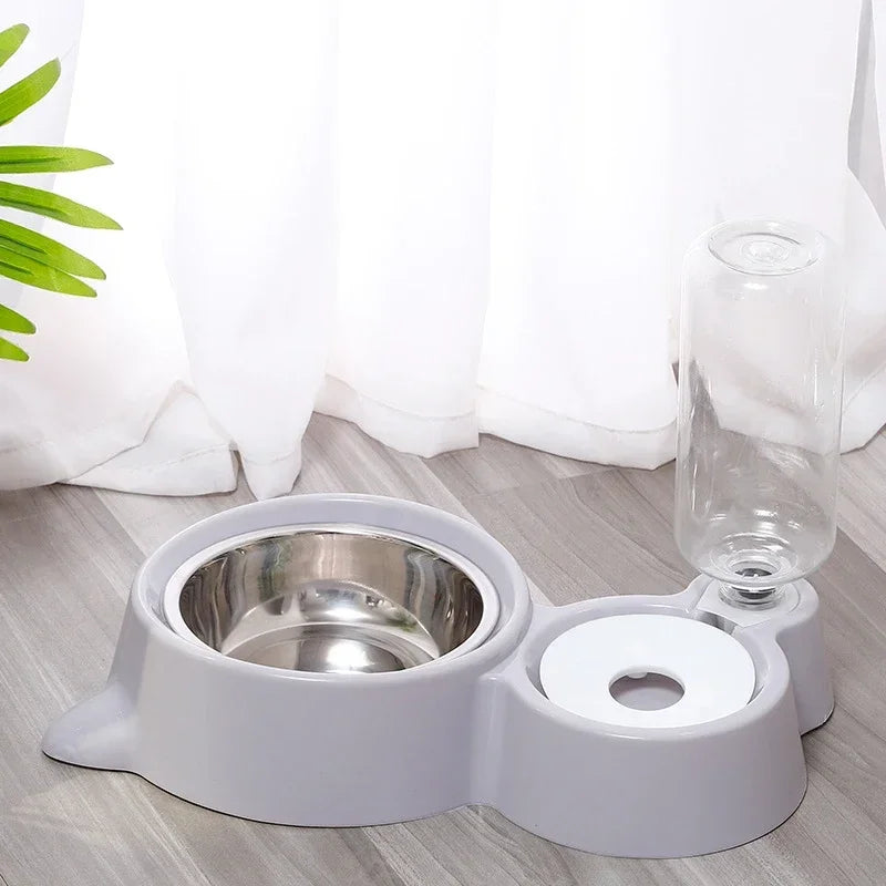 Automatic Pet Feeder Water Dispenser - Silicone Dog Cat Bowl Set for Holiday Travel & Feeding