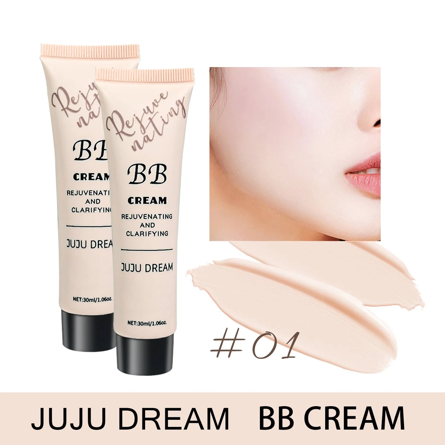 BB Cream Foundation Moisturizing - Oil Control Long Lasting Liquid Makeup for Dry Skin Women