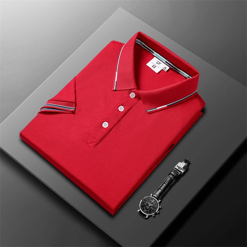 Men's Cotton Polo Shirt Short Sleeve Business Casual - Holiday Gift for Him 2025