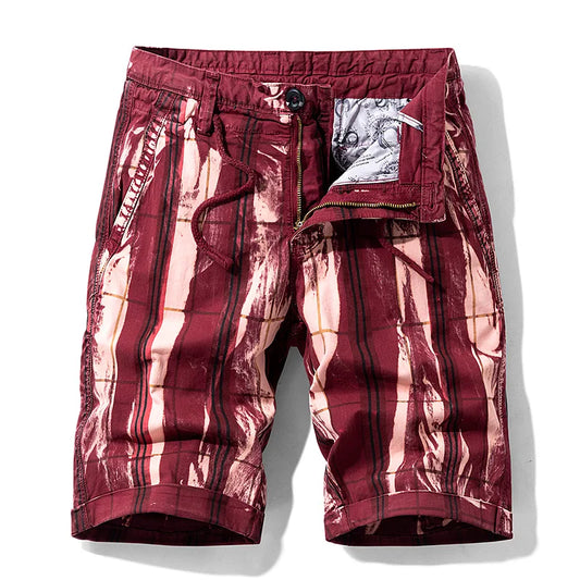 New Spring Men Cotton Print Men's Shorts Clothing Summer Casual Breeches