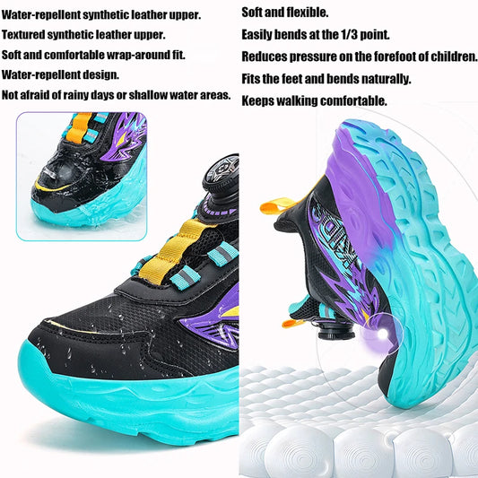 Kids Sneakers Boys - Cartoon Print Casual Sports Shoes Comfortable School Running Walking Footwear