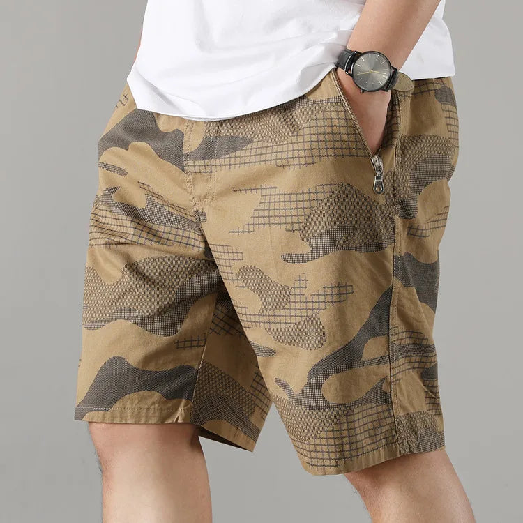 Summer Cotton Casual Shorts Drawstring Soft Loose