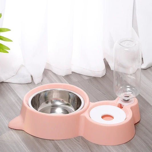 Automatic Pet Feeder Water Dispenser - Silicone Dog Cat Bowl Set for Holiday Travel & Feeding